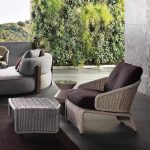 "Casual UV Resistant Alloy Grey Sofa for 3 People with Pillow and Cushion, 3-Seater Sofa"