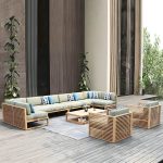 "Contemporary Water Resistant Patio Sofa Solid Wood Outdoor Patio Sofa - Gray 63"L x 33"W x 26"H"