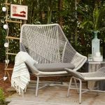 "Simplistic Dark Blue Aluminium Metal Patio Arm Chair with Detachable Cushion, 1 Chair, Brown, 31"L x 28"W x 43"H"