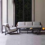 "Casual Gray Alloy Sofa, Water Resistant, Cushion, for 1, 1 Piece, 1-Seater Sofa"