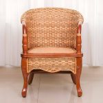 "23" x 21" x 33" Traditional Rattan Patio Dining Side Chair in Brown - 1 Piece"