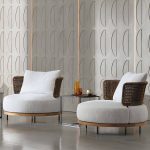"Modern Wicker/Rattan Sofa with Waterproof Gray Upholstery and Cushions - 36"L x 36"W x 27"H 1-Seater Sofa"