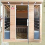 "Enjoy The Therapeutic Benefits with 1-Seat Hemlock FAR Infrared Sauna - 71"L x 59"W x 75"H Upgrade"