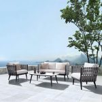 "Bohemian Style Dining Set 1/4/5/7 Pieces Wood Dining Table Set for Patio - Chair(s) Not Available 4 White"