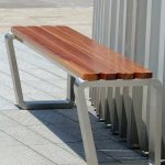 "Trendy Outdoor Bench with Back, Sepia Timber Seating, 59.1"L x 15.7"W x 30.3"H"