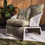"Vine Woven Tropical Style Courtyard Sofa Waterproof in Light Gray - 31.5"L x 31.5"W x 29.5"H"