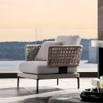 "Metal Patio Sofa Water Resistant and UV Resistant Outdoor Patio Sofa - Single Corner Sofa"