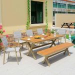 "Sleek Modern Gray Metal Arm Chair for Rust-Resistant Outdoor Patio Dining - 1 Piece"