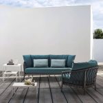 "French Country Metal Frame Patio Sofa Water Resistant Outdoor Sofa with Cushion &Pillows - 30"L x 31"W x 28"H Dark Green"