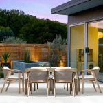 "Rectangle Patio Dining Sets 1/2/5/7 Pieces Solid Wood Dining Table Set - Brown 118.1"L x 39.4"W x 29.5"H Table Zero"