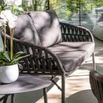 "Modern Simple Style 1 Piece Alloy Gray Cushion Uv Resistant Sofa for for 1, 1-Seater Sofa"