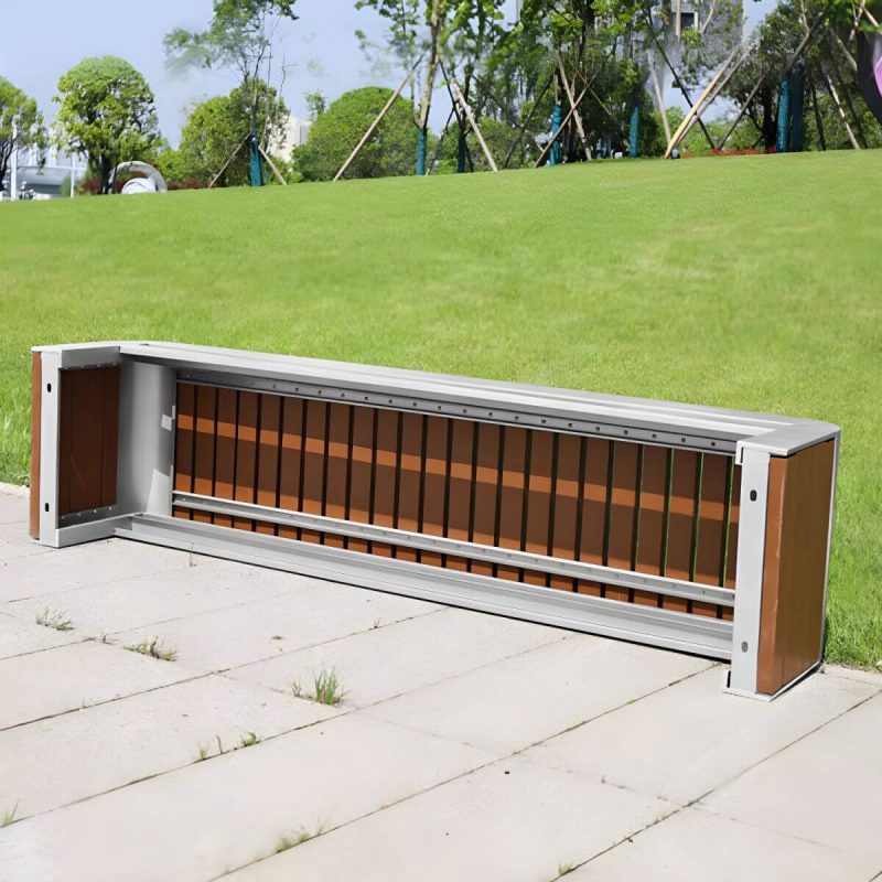 "No Distressing Non-Foldable Picnic Bench Stainless Steel Cushions Not Included Storage Not Included - Brown 59"L x 18"W x 17"H"