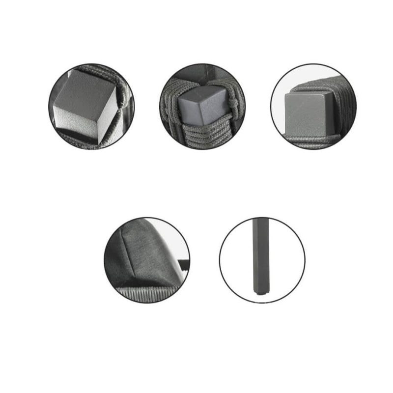 "Scandinavian Black UV-proof Aluminium Material Patio Arm Chair with Cushion, 1 Chair, 31"L x 30"W x 27"H"