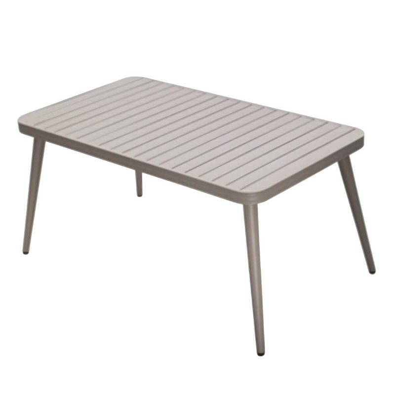 "Modern Metal Dining Room Chair and Table Set with Standard Gray Table - Table & Chair(s) 51.2"L x 33.5"W x 29.5"H 6"
