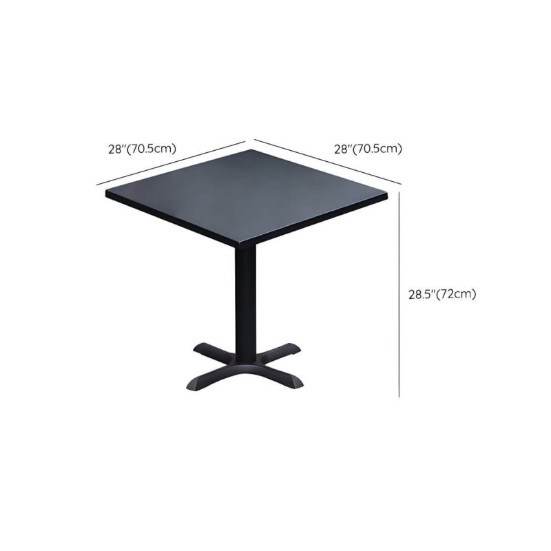"Dimension of Modern Brown Glass Top Patio Table Set Metal 4 Legs for Outdoor - Table & Chair(s) 28"L x 28"W x 28"H 4"