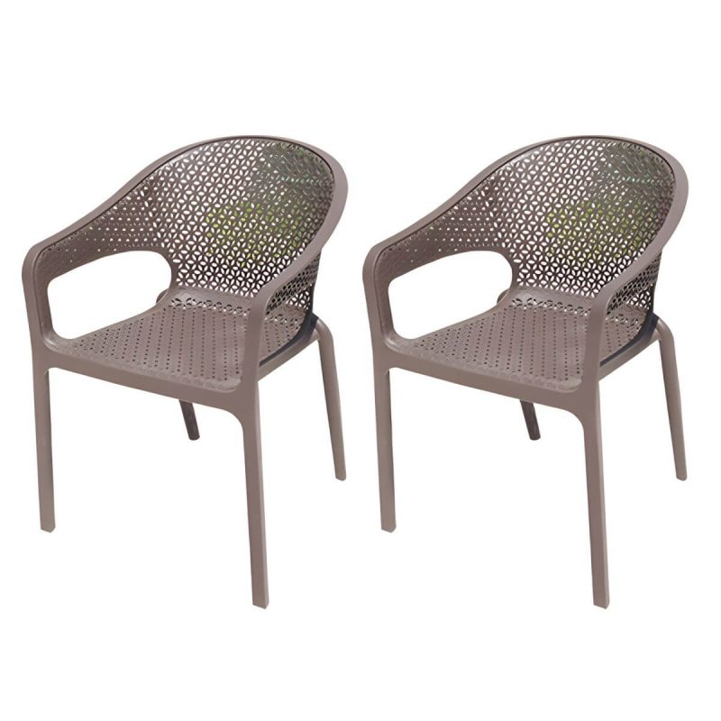 "Industrial Dining Side Chair Set of 2/4/6/8 Metal Outdoor Chair - 22"L x 22"W x 31"H 2 Piece Set"