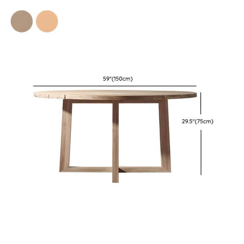 "Dimension of Teak Wood Dining Table Mildew Resistant Solid Wood Patio Table - Table Only 59.1"L x 59.1"W x 29.5"H Natural"