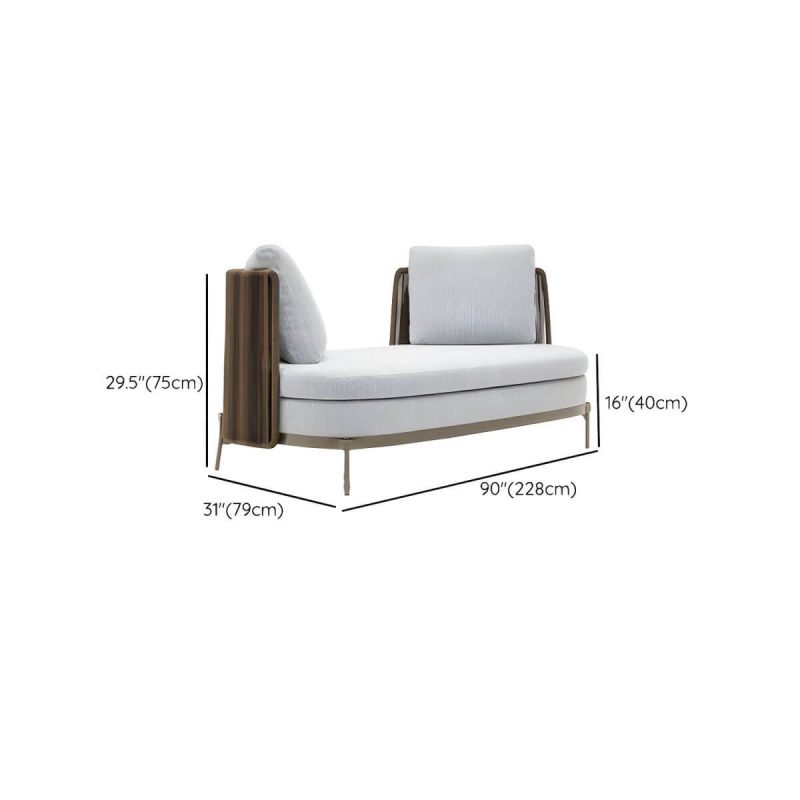 "Dimension of Waterproof and Durable Brown Metal Modern Sofa with Cushions - Bidirection Sofa"