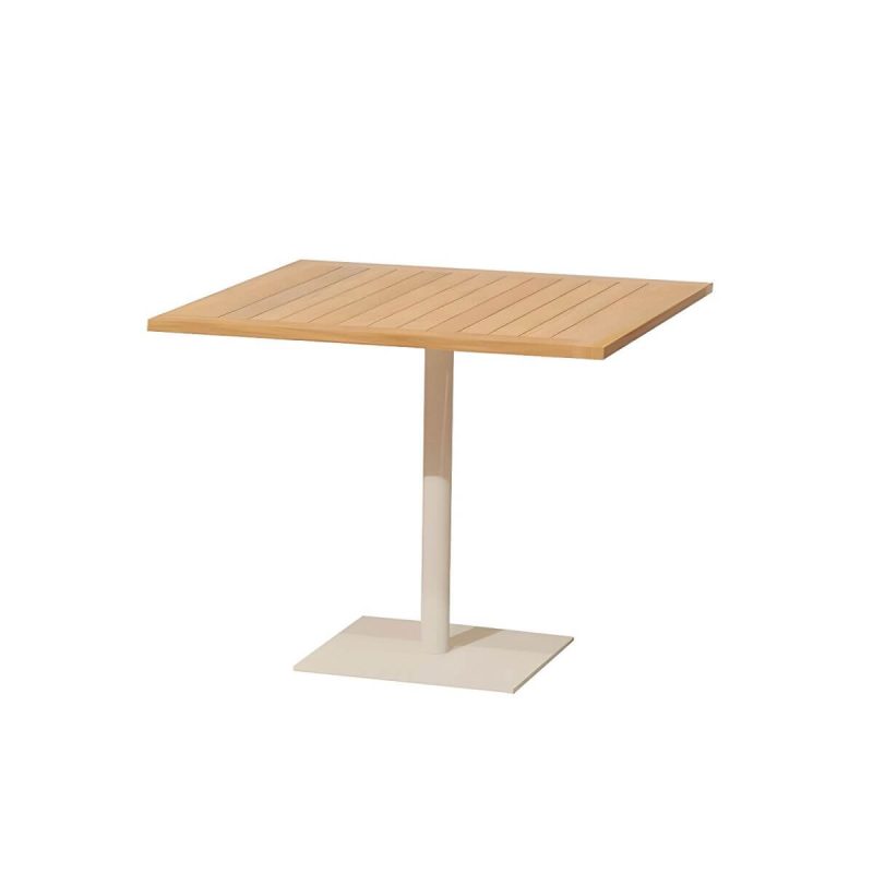 "Teak Wood Water Resistant Dining Table Outdoor Solid Wood Patio Table in Brown - Table Only 31.5"L x 31.5"W x 29.1"H"