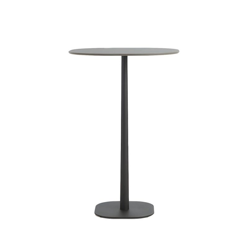 "Modern Sintered Stone Top Bar Table Set 1/3 Pieces Round Counter Table Set for Outdoor - Table Zero Grey"