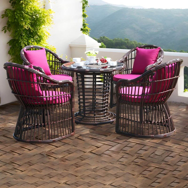 "Mid Century Modern Standard Dining Room Chair and Table Set with 2/4 Chairs - Table & Chair(s) 4"