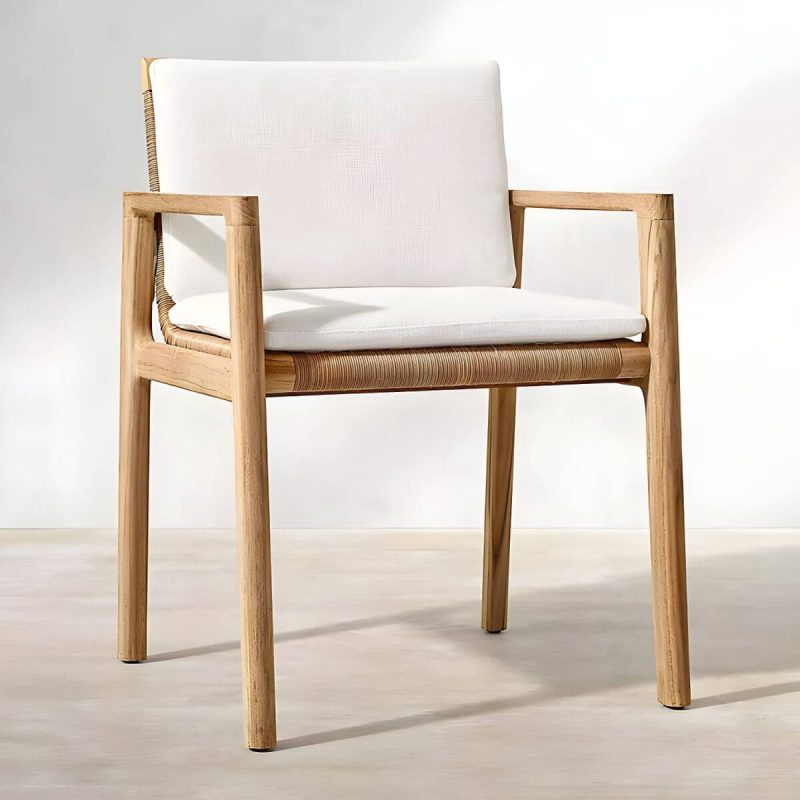 "Bohemian Style Solid Wood Dining Table Set 1/5 Pieces Dining Table Set for Outdoor - Chair(s) Not Available 1 Wood Color"