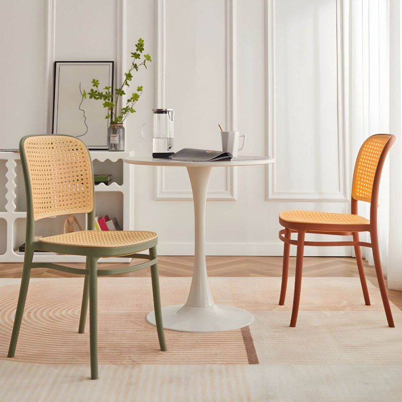 "Contemporary Dining Side Chair with Metal Legs Stacking Side Chair - Grey 4 Piece Set"
