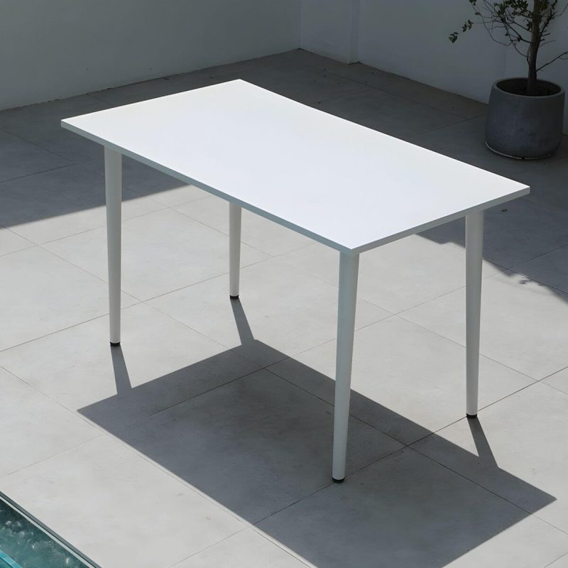 "Contemporary Style Metal Patio Table Water Resistant in Rectangular/Square Shape - 47.2"L x 27.6"W x 29.5"H Table Only"