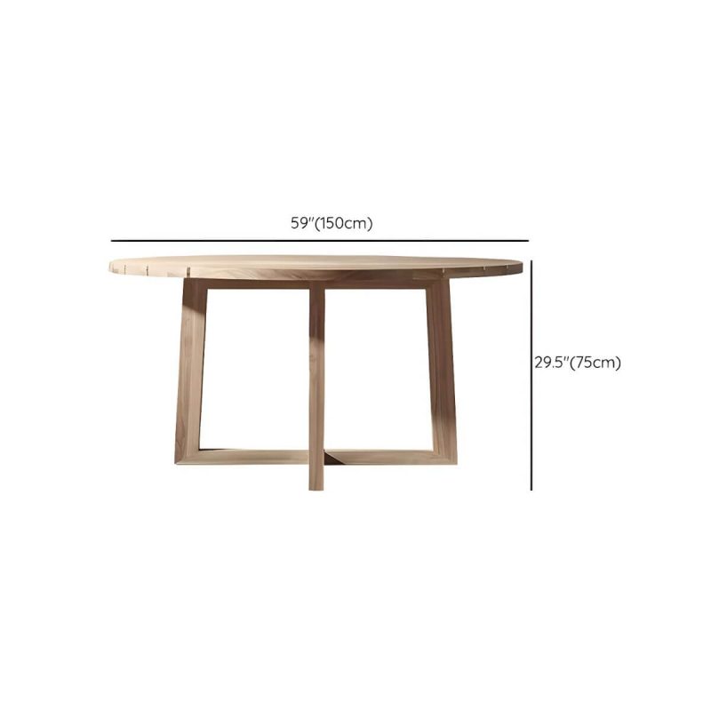 "Dimension of Modern Style Dining Set 1/5/7 Pcs Wood Frame Patio Dining Table and Chairs - Brown 59.1"L x 59.1"W x 29.5"H Table Zero"