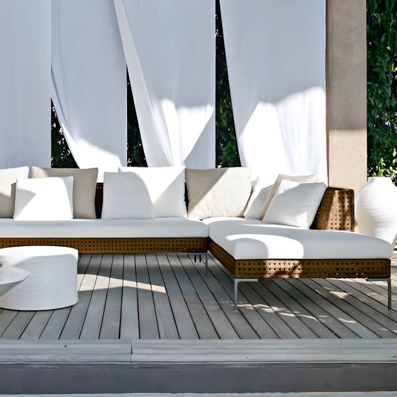 "Elegant Metal Framed White Upholstered Modern Sofa with Cushions - 3-Seater Sofa"
