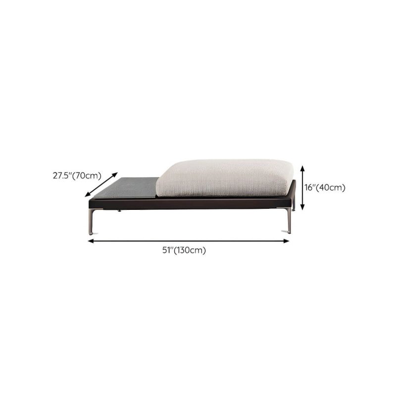 "Dimension of Metal Patio Sofa Water Resistant and UV Resistant Outdoor Patio Sofa - Long Pedals"