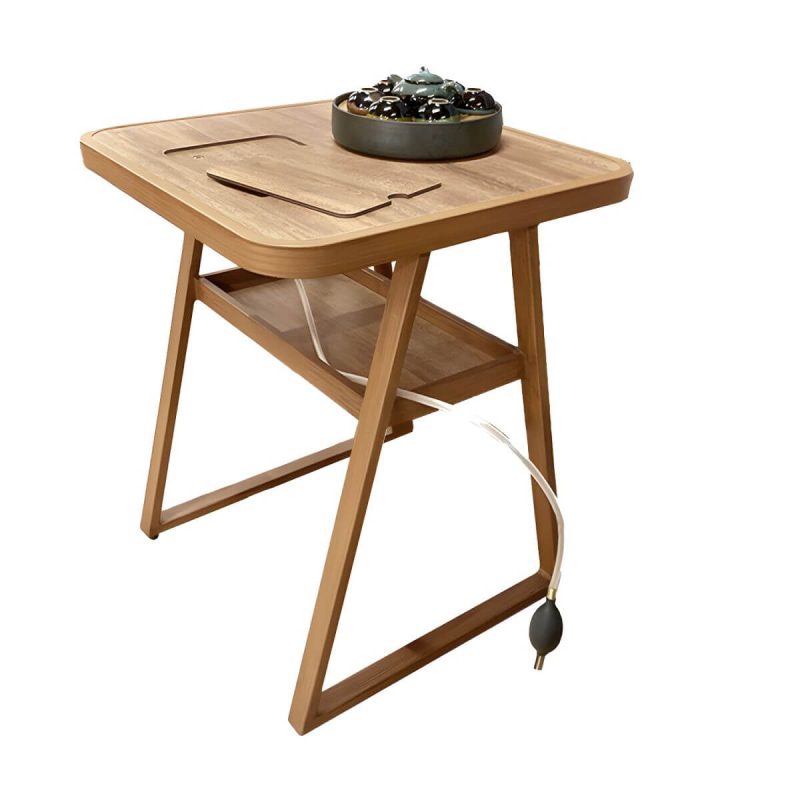 "Modern Style Dining Set Square Metal 1/3 Pcs Dining Table Set - Table & Chair(s) 23.6"L x 23.6"W x 29.5"H 2 Tan"