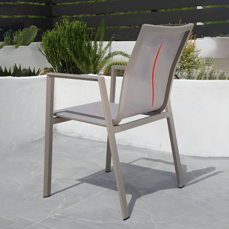"Modern Dining Armchair Set of 2/4/6/8 Metal Patio Dining Chair - 2 Piece Set"