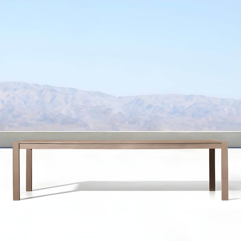 "Water Resistant Patio Table Contemporary Style Outdoor Dining Table - Brown 71"L x 39"W x 29"H Table Only"