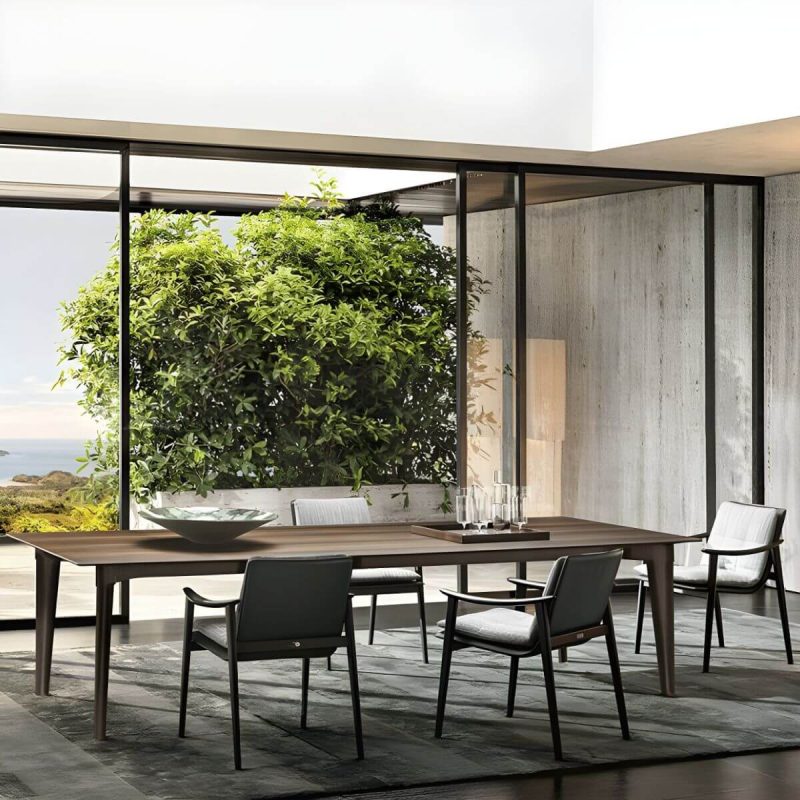 "Boho Style Dining Set Solid Wood Rectangular 1/4/6 Pieces Dining Set - Table 86.6"L x 35.5"W x 29.1"H Zero"
