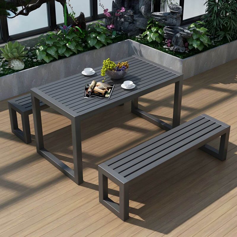 "Rectangle Dining Table Industrial 29.52" High Brown Wood Table - 51.2"L x 27.6"W x 29.5"H Table Only"