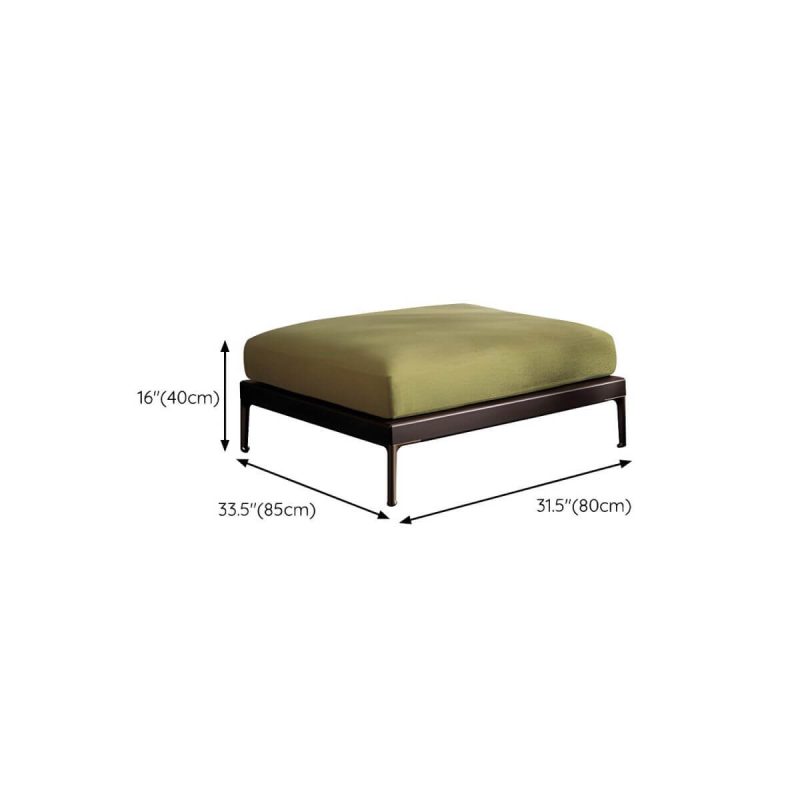 "Dimension of Metal Patio Sofa Water Resistant and UV Resistant Outdoor Patio Sofa - Square Pedal"