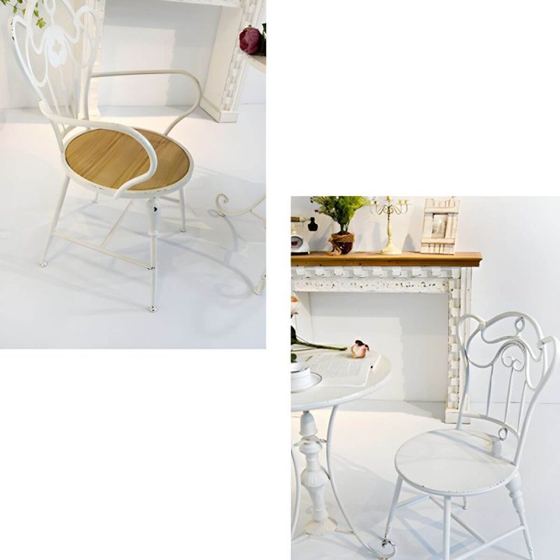 "White Patio Table Metal Contemporary Style Water Resistant in Round Shape - Table Only 31"L x 31"W x 31"H"