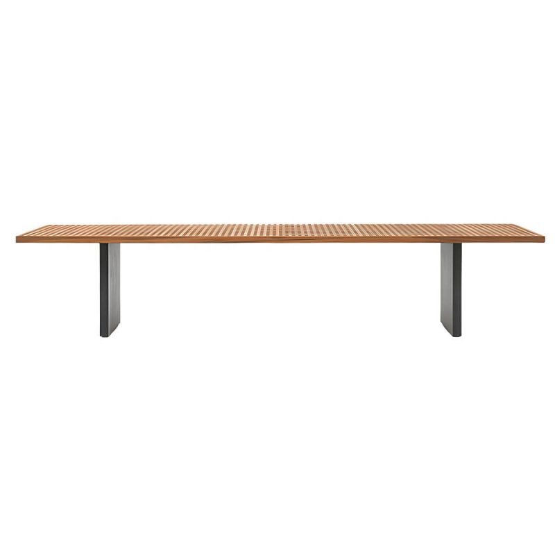 "Solid Wood Top Patio Table Contemporary Rectangle Patio Table - 94.5"L x 35.5"W x 29.1"H Rectangular Table Only"