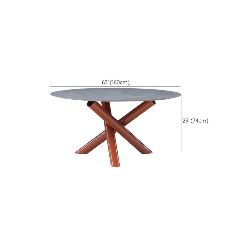 "Dimension of Grey Stone Top Metal Frame Patio Dining Table without Umbrella Hole - 63"L x 63"W x 29"H Table Only"