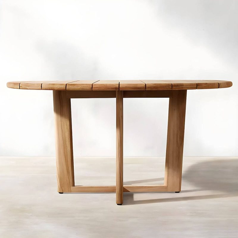 "Bohemian Style Solid Wood Dining Table Set 1/5 Pieces Dining Table Set for Outdoor - Table 59.1"L x 59.1"W x 29.5"H Zero Wood Color"