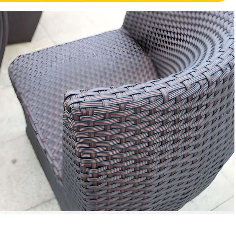 "Traditional Brown wicker/rattan 5 Piece set with Glass Top Table and 4 Chairs - Table & 4 Chairs"