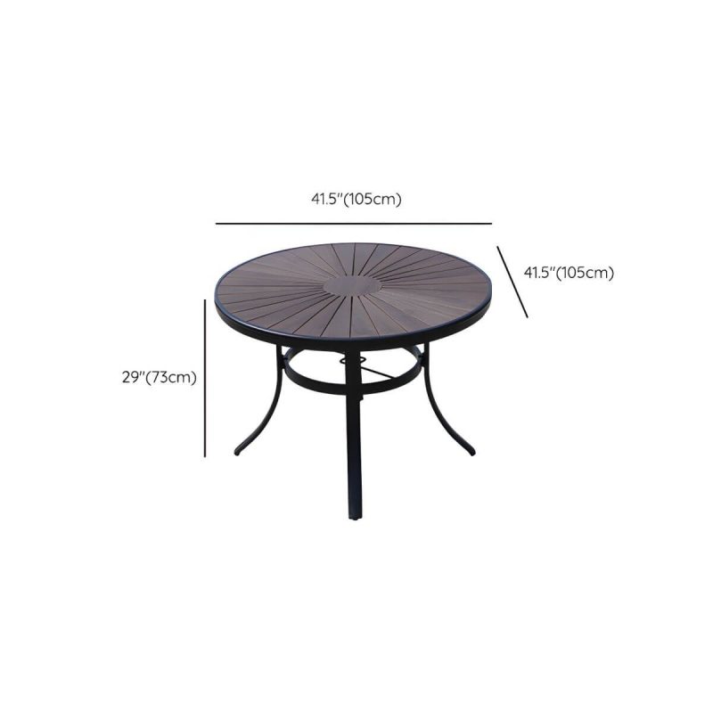 "Dimension of Contemporary Dining Table Set with Wooden Chair for Courtyard - Table & Chair(s) 41"L x 41"W x 29"H 6"