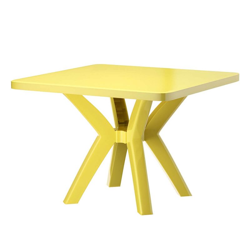 "Plastic Garden Table Modern Simple Household Food Stall Dining Table - Black Square Table Only"