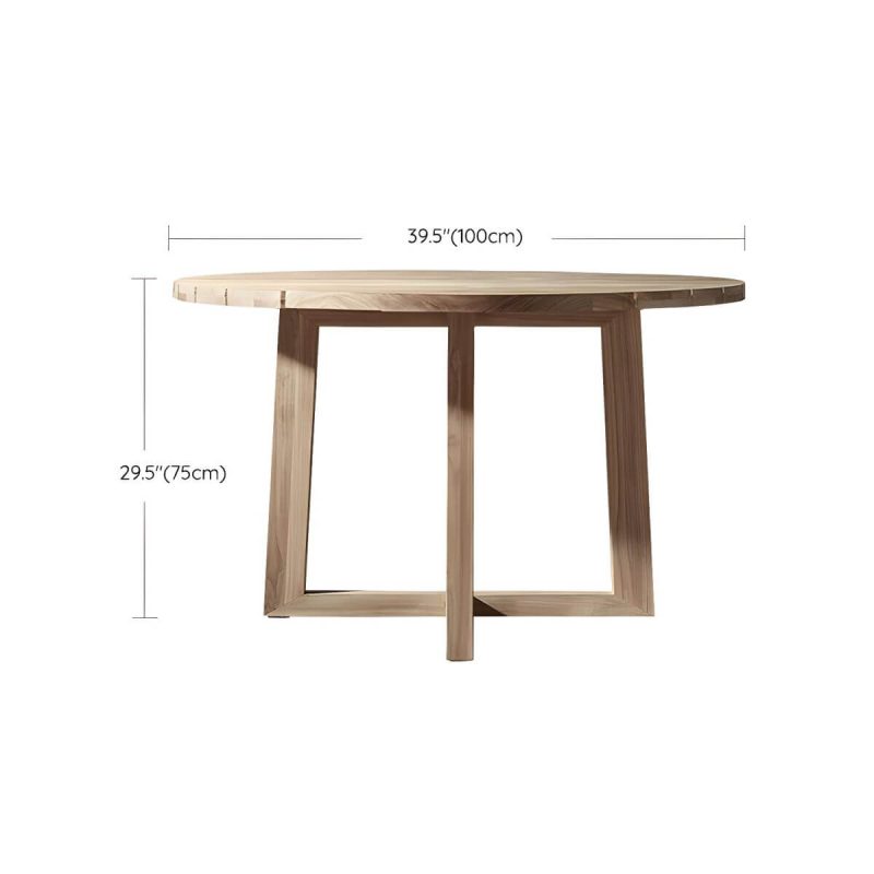 "Dimension of Stylish Teak Wood Patio Dining Set with Bench for Outdoor Gatherings - Table 39.4"L x 39.4"W x 29.5"H"