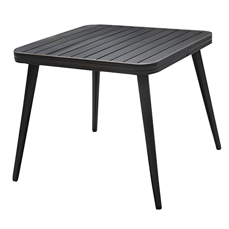 "Modern Aluminium Waterproof Courtyard Table Geometric Outdoor Table - Table Only 35.4"L x 35.4"W x 28.7"H"