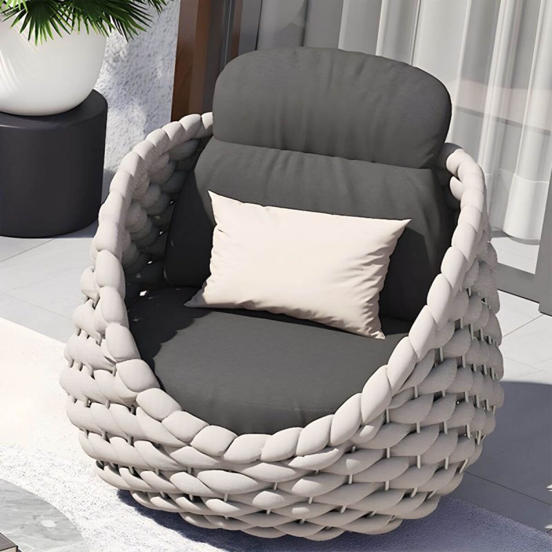 "Modern Style Gray Sofa Water Resistant with Cushions for Outdoor - 2-Seater Sofa"