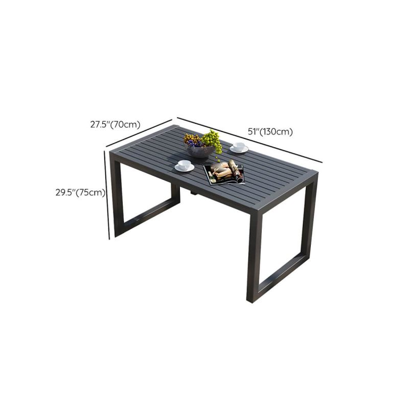 "Dimension of Rectangle Dining Table Industrial 29.52" High Brown Wood Table - 51.2"L x 27.6"W x 29.5"H Table Only"