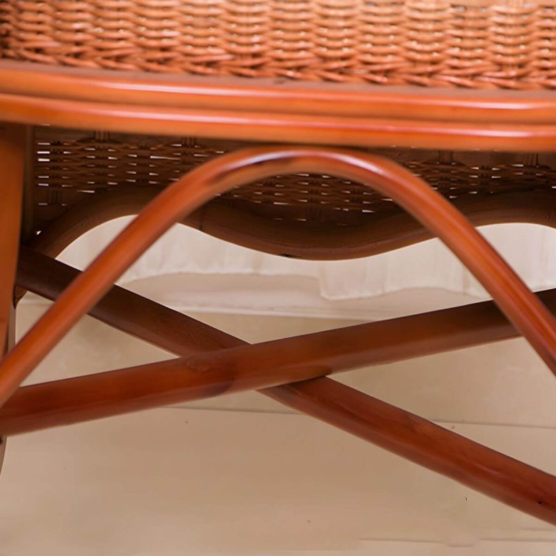 "23" x 21" x 33" Traditional Rattan Patio Dining Side Chair in Brown - 1 Piece"