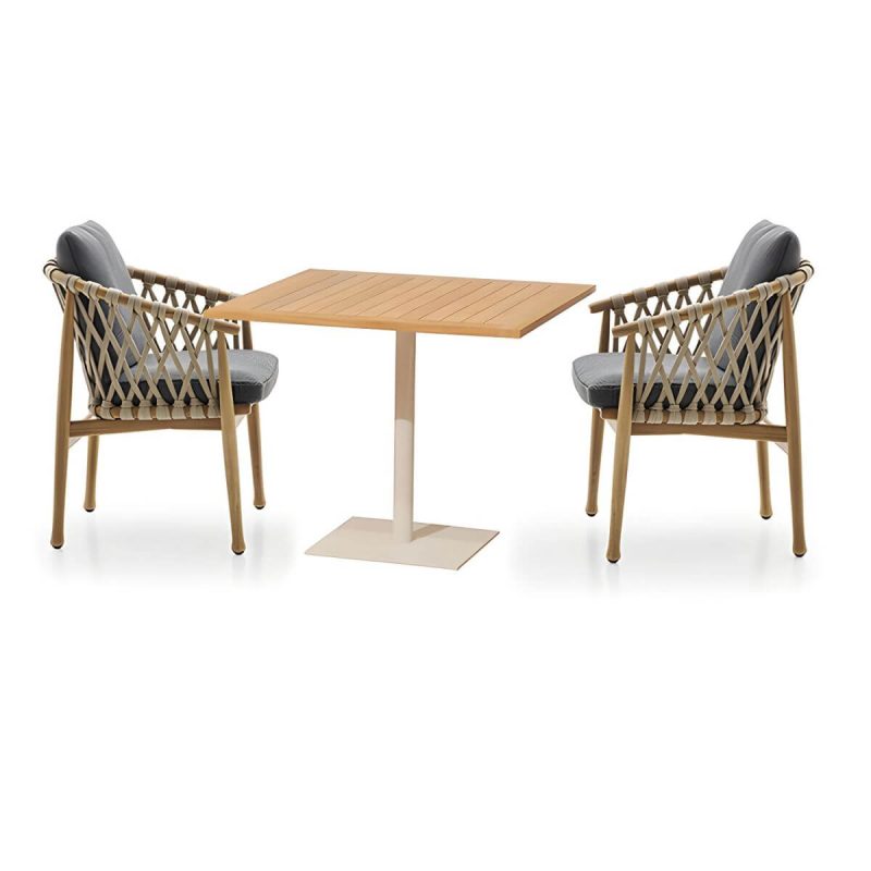"Teak Wood Water Resistant Dining Table Outdoor Solid Wood Patio Table in Brown - Table Only 118.1"L x 35.4"W x 29.5"H"